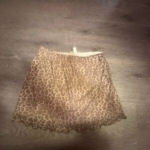See You Monday Animal Print Skater Skirt